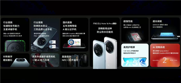 魅族Note 16 Pro发布：行业首款南德三防认证手机 5年流畅