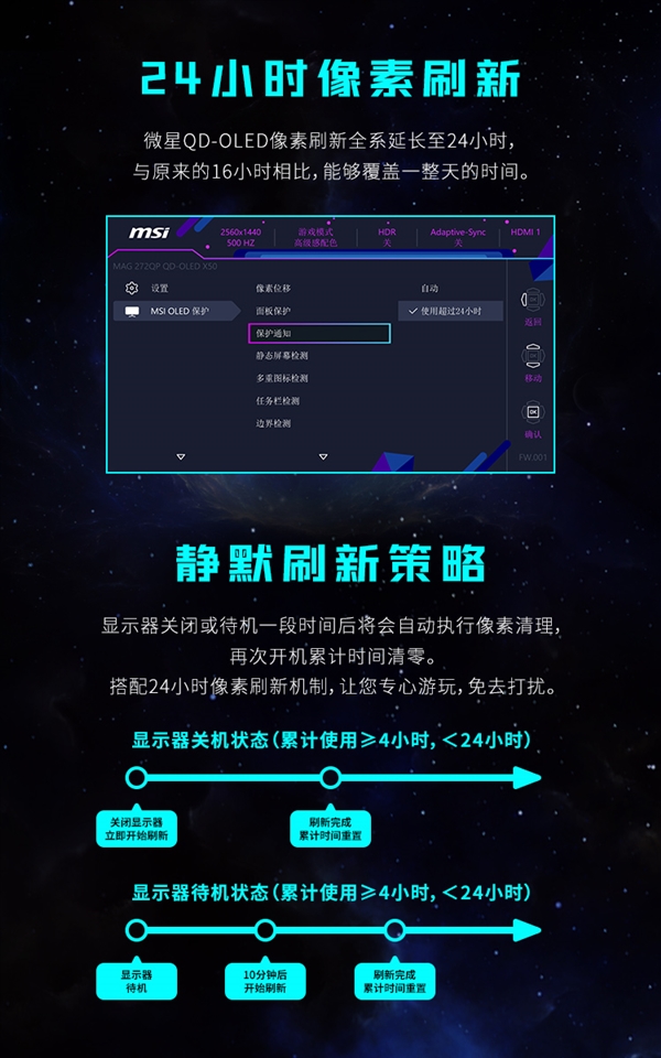 全球首款发售的500Hz OLED显示器！微星MAG 272QP X50流光正式发布
