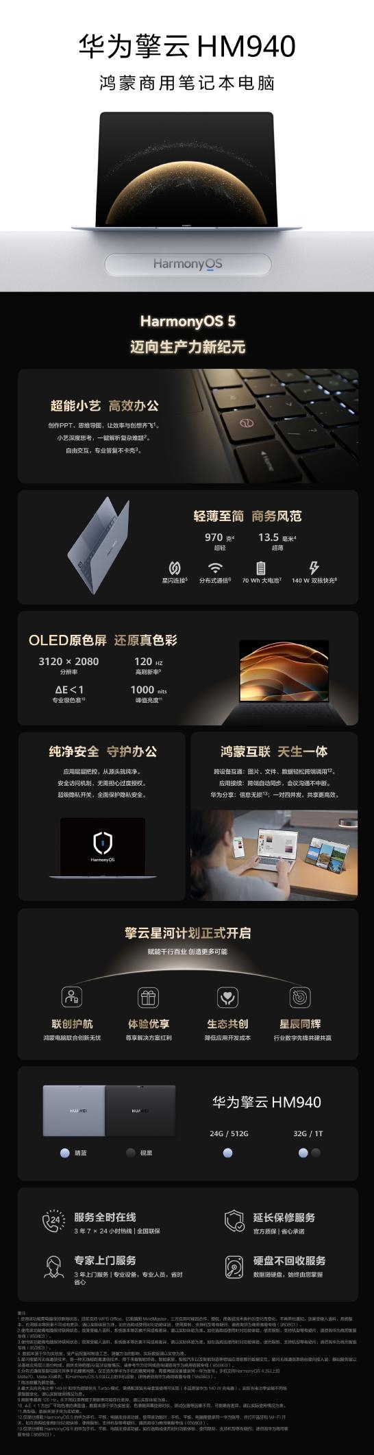 首款鸿蒙商用笔记本！华为擎云HM940正式发布