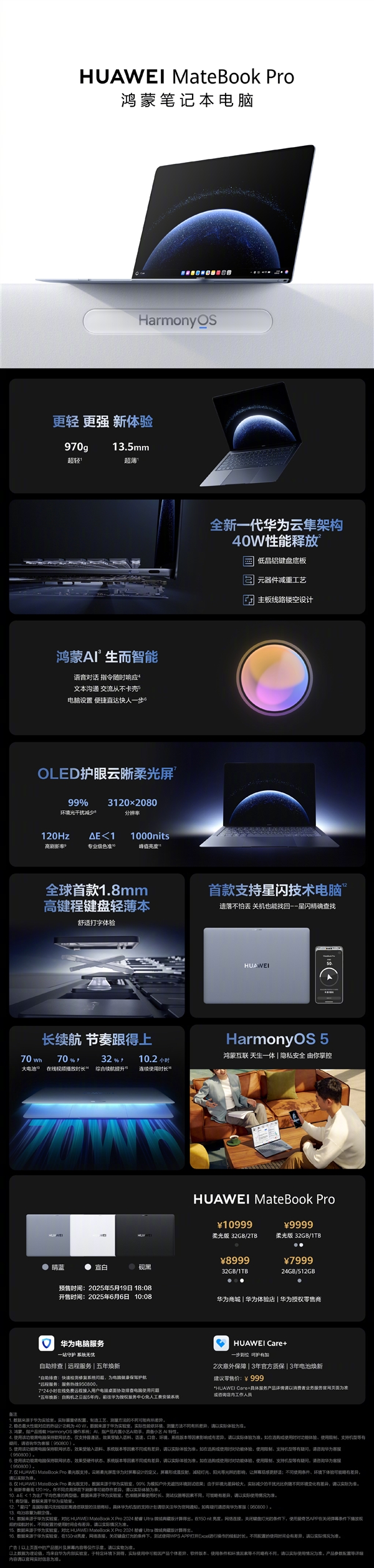 顶配10999元！鸿蒙电脑MateBook Pro发布：云隼CPU、续航最好