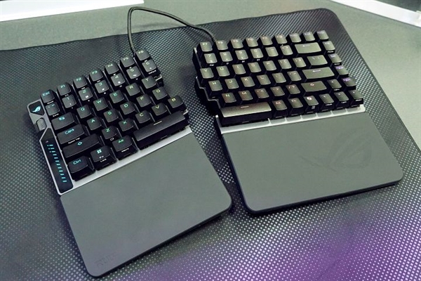 华硕ROG Falcata分体式键盘发布！无线+磁轴、左右可分离