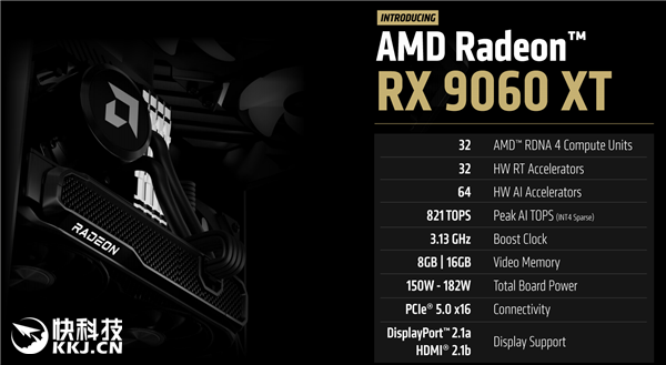 AMD RX 9060 XT正式宣布：3.13GHz超高频率创纪录
