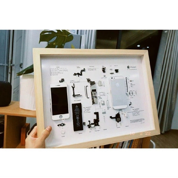 太有悬念！16代经典iPhone机型被京东拆成艺术品 装裱成画1元起拍