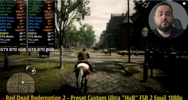 11年前的GTX 970升到8GB显存游戏实测：比原版快了40%！