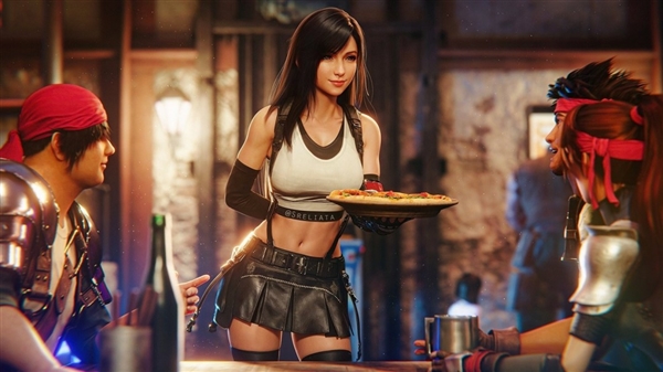 《最终幻想7》蒂法新3D美图 穿《GTA6》女主服装更性感迷人