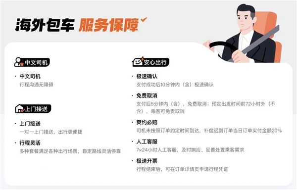 滴滴海外包车正式上线：覆盖11国26城 微信/支付宝直接付款