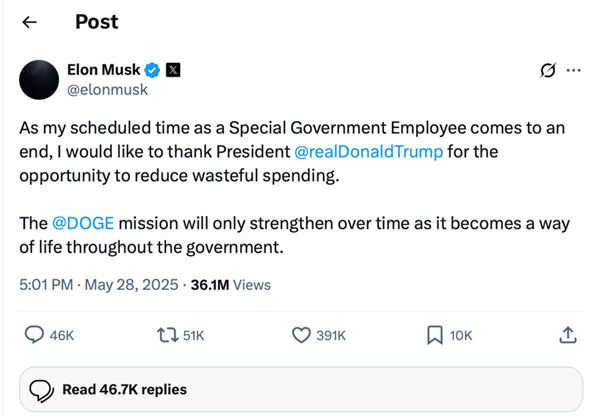 马斯克白宫梦醒