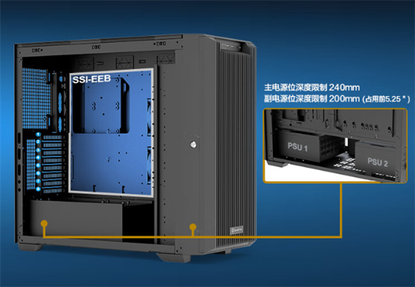 银昕CS383机箱首发2099元：8硬盘位 支持双ATX电源