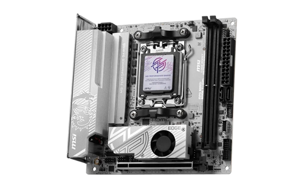 微星发布MPG B850I EDGE TI WIFI主板：主M.2带主动散热设计