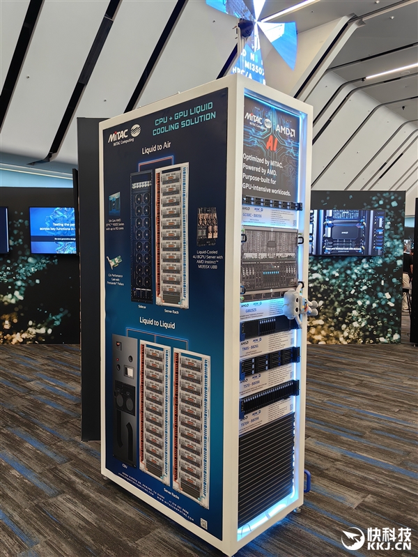 AMD MI350系列AI服务器真机展示：八卡2.3TB内存、每秒16亿亿次算力