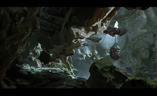 《黑神话：悟空》设计废稿原画 狮驼岭阴森恐怖