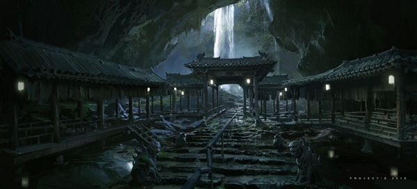 《黑神话：悟空》设计废稿原画 狮驼岭阴森恐怖