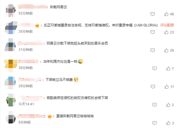 蜂鸟音乐要求下架邓紫棋重录歌曲 网易云音乐“认怂”回应