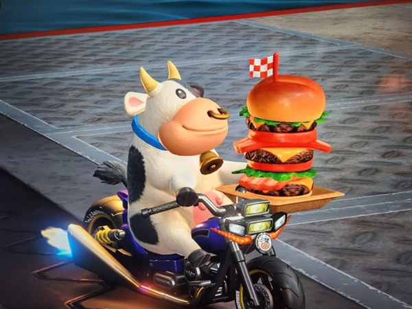 《马里奥赛车：世界》里奶牛吃汉堡：遭善待动物组织投诉！任天堂回应了
