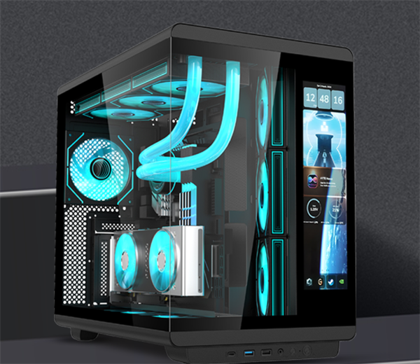 硕一推出鲲鹏CH1+系列机箱：可选LCD长屏 支持竖装显卡