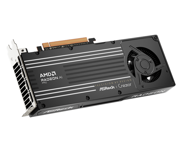 华擎又给AMD显卡装上了16针接口：这次是Radeon AI PRO R9700专业显卡