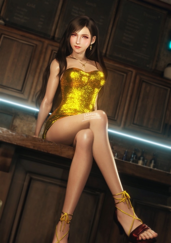 《最终幻想7》蒂法超美3D新图 不愧3D区耶路撒泠