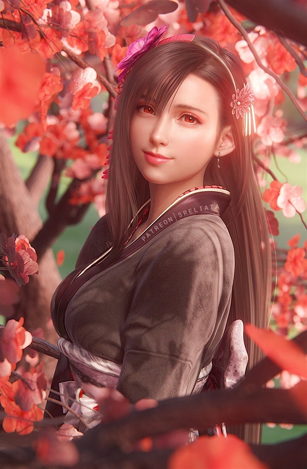 《最终幻想7》蒂法超美3D新图 不愧3D区耶路撒泠