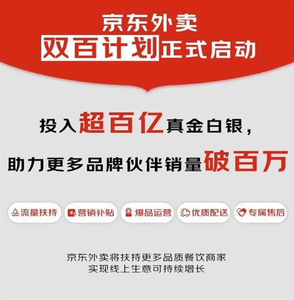 京东外卖：今天起 再砸超百亿元