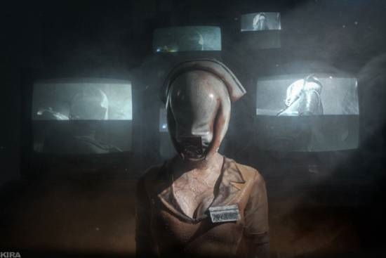 俄妹COS《寂静岭2》水泡头护士 性感身材和恐怖面容