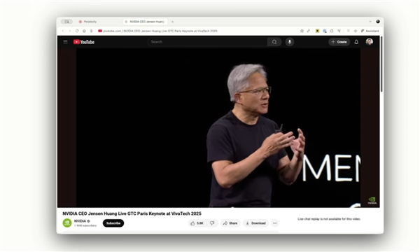 背靠英伟达的Perplexity发布AI智能体浏览器 挑战市场霸主谷歌